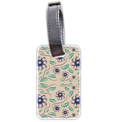 Folk Flowers Print Floral Pattern Ethnic Art Luggage Tag (two Sides) by Eskimos