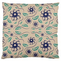 Folk Flowers Print Floral Pattern Ethnic Art Large Cushion Case (one Side) by Eskimos