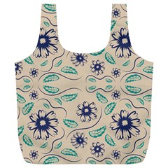 Folk Flowers Print Floral Pattern Ethnic Art Full Print Recycle Bag (xl) by Eskimos