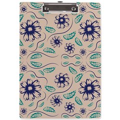 Folk Flowers Print Floral Pattern Ethnic Art A4 Clipboard