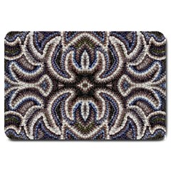 Embroidered Patterns Large Doormat  by kaleidomarblingart