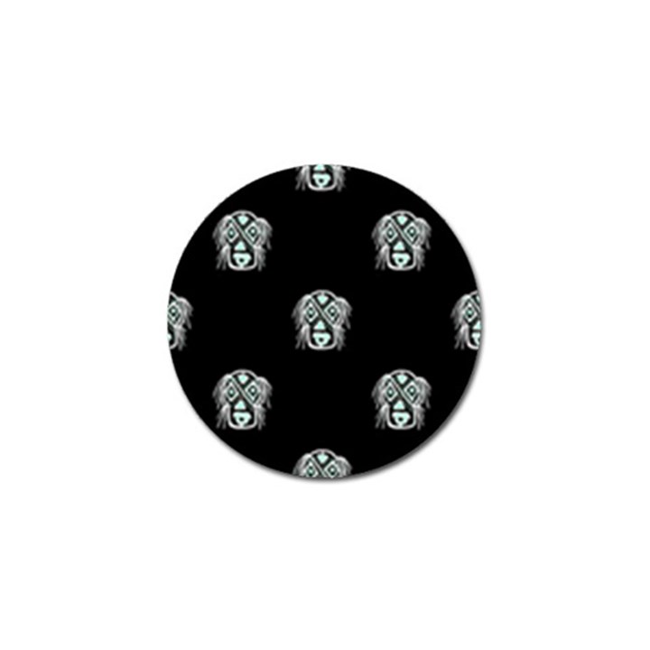 Tibal Mask Motif Drawing Pattern Golf Ball Marker (4 pack)