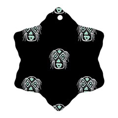 Tibal Mask Motif Drawing Pattern Ornament (Snowflake)