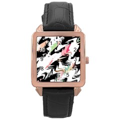 Happy Kiwi Midnight Rose Gold Leather Watch  by HappyKiwi