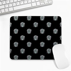 Tribal Mask Motif Drawing Pattern Large Mousepads by dflcprintsclothing