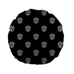 Tribal Mask Motif Drawing Pattern Standard 15  Premium Round Cushions by dflcprintsclothing