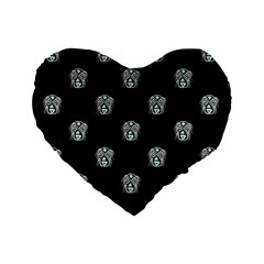 Tribal Mask Motif Drawing Pattern Standard 16  Premium Heart Shape Cushions by dflcprintsclothing