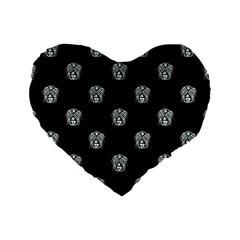 Tribal Mask Motif Drawing Pattern Standard 16  Premium Flano Heart Shape Cushions