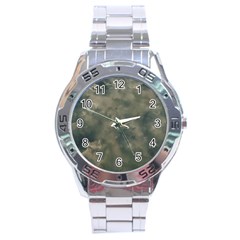 Algae Texture Patttern Stainless Steel Analogue Watch by dflcprintsclothing