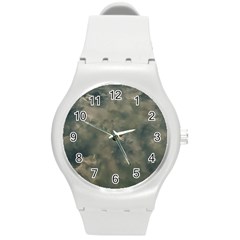 Algae Texture Patttern Round Plastic Sport Watch (m) by dflcprintsclothing