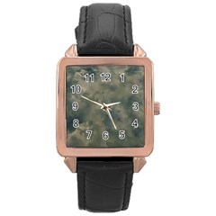 Algae Texture Patttern Rose Gold Leather Watch  by dflcprintsclothing