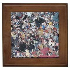 Multicolored Debris Texture Print Framed Tile by dflcprintsclothing