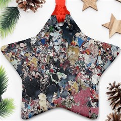 Multicolored Debris Texture Print Ornament (star) by dflcprintsclothing