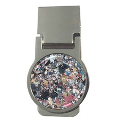 Multicolored Debris Texture Print Money Clips (round) 