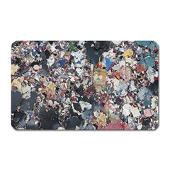 Multicolored Debris Texture Print Magnet (rectangular) by dflcprintsclothing