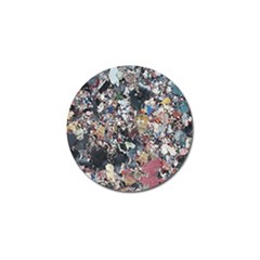 Multicolored Debris Texture Print Golf Ball Marker by dflcprintsclothing