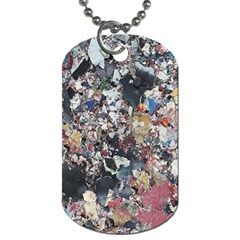 Multicolored Debris Texture Print Dog Tag (two Sides)