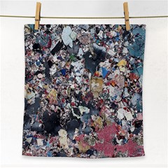 Multicolored Debris Texture Print Face Towel