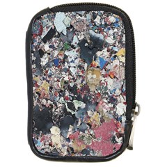 Multicolored Debris Texture Print Compact Camera Leather Case by dflcprintsclothing