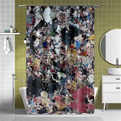 Multicolored Debris Texture Print Shower Curtain 48  X 72  (small)  by dflcprintsclothing