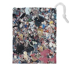 Multicolored Debris Texture Print Drawstring Pouch (5xl)