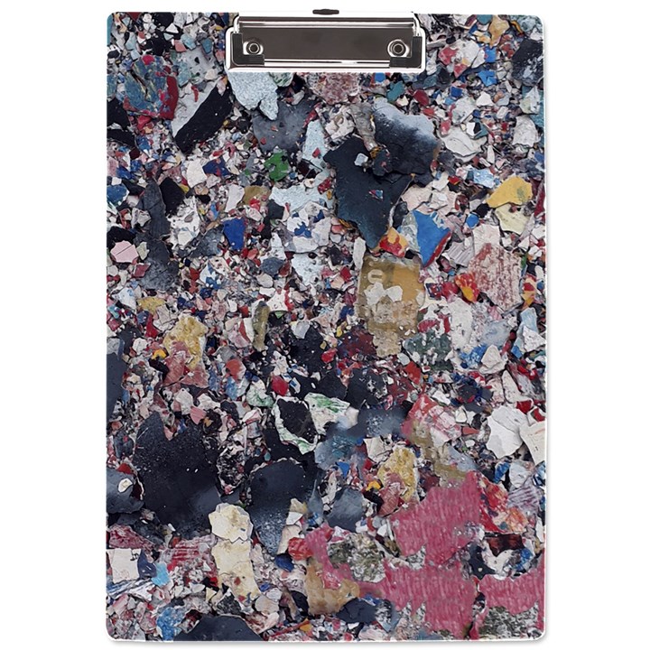 Multicolored Debris Texture Print A4 Clipboard