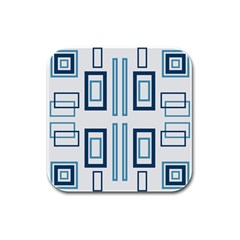 Abstract Pattern Geometric Backgrounds   Rubber Square Coaster (4 Pack) by Eskimos