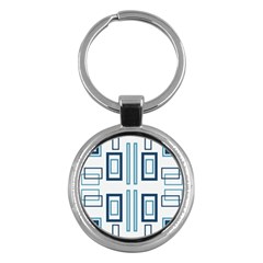 Abstract Pattern Geometric Backgrounds   Key Chain (round) by Eskimos