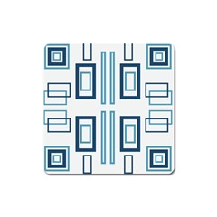 Abstract Pattern Geometric Backgrounds   Square Magnet by Eskimos