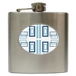 Abstract pattern geometric backgrounds   Hip Flask (6 oz) Front