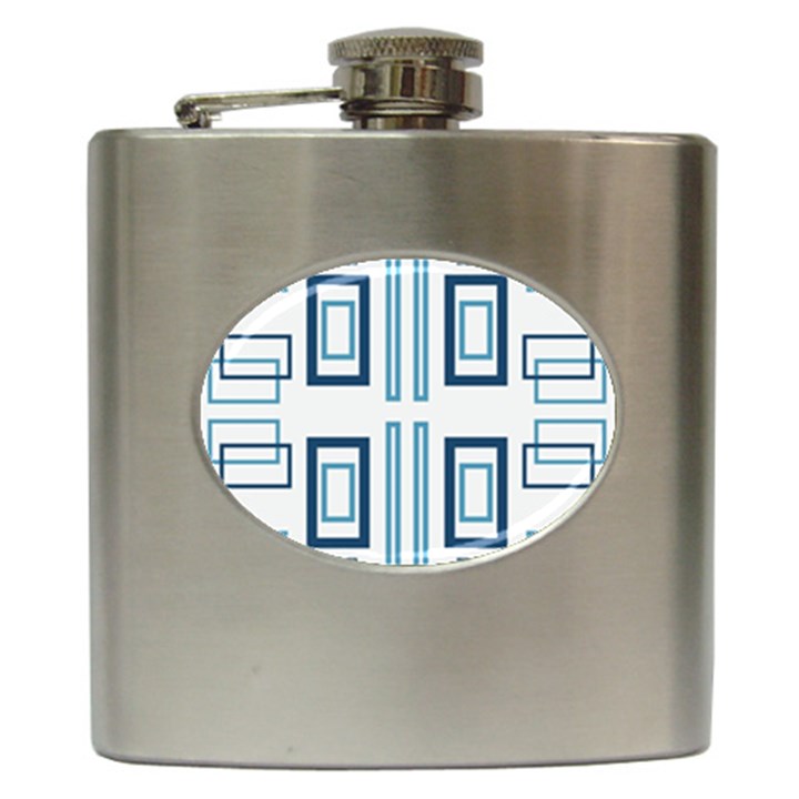 Abstract pattern geometric backgrounds   Hip Flask (6 oz)