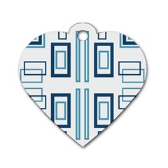 Abstract Pattern Geometric Backgrounds   Dog Tag Heart (two Sides) by Eskimos