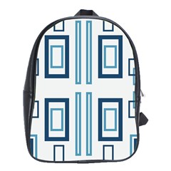 Abstract Pattern Geometric Backgrounds   School Bag (xl) by Eskimos