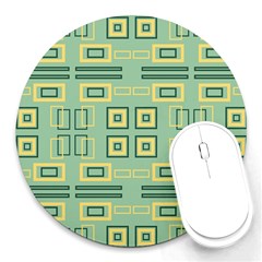 Abstract Pattern Geometric Backgrounds   Round Mousepads by Eskimos