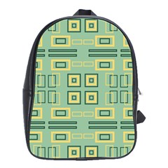 Abstract Pattern Geometric Backgrounds   School Bag (large) by Eskimos