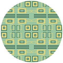 Abstract Pattern Geometric Backgrounds   Wooden Puzzle Round by Eskimos