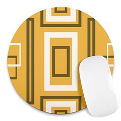 Abstract Pattern Geometric Backgrounds   Round Mousepads by Eskimos