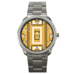 Abstract Pattern Geometric Backgrounds   Sport Metal Watch by Eskimos