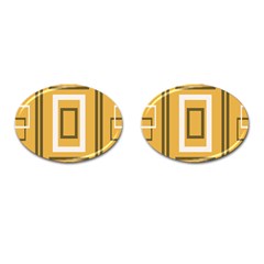 Abstract Pattern Geometric Backgrounds   Cufflinks (oval) by Eskimos