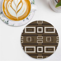 Abstract Pattern Geometric Backgrounds   Uv Print Round Tile Coaster by Eskimos