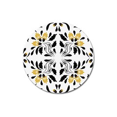 Folk Flowers Print Floral Pattern Ethnic Art Magnet 3  (round) by Eskimos