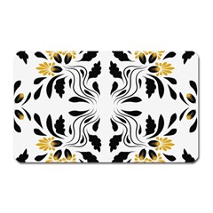 Folk Flowers Print Floral Pattern Ethnic Art Magnet (rectangular) by Eskimos