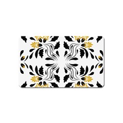 Folk Flowers Print Floral Pattern Ethnic Art Magnet (name Card) by Eskimos