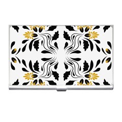 Folk Flowers Print Floral Pattern Ethnic Art Business Card Holder by Eskimos