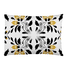 Folk Flowers Print Floral Pattern Ethnic Art Pillow Case by Eskimos