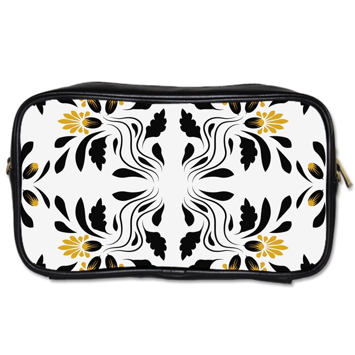 Folk flowers print Floral pattern Ethnic art Toiletries Bag (One Side)