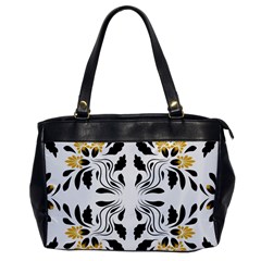 Folk Flowers Print Floral Pattern Ethnic Art Oversize Office Handbag by Eskimos