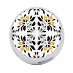 Folk flowers print Floral pattern Ethnic art 4-Port USB Hub (One Side) Front