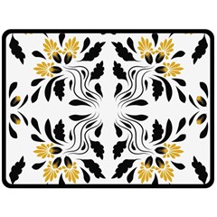 Folk Flowers Print Floral Pattern Ethnic Art Fleece Blanket (large)  by Eskimos