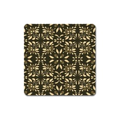 Folk Flowers Print Floral Pattern Ethnic Art Square Magnet by Eskimos